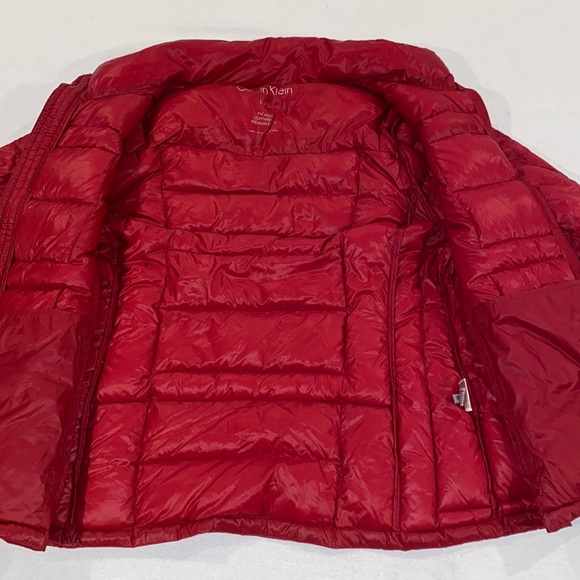 Calvin Klein women’s pink packable lightweight premium down jacket size large - Picture 2 of 10